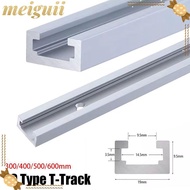 MEIGUII 1Pcs T-Track, Aluminium Alloy Slide Guide Rail T-Slot Track, 300-600mm T Slider Fixture Slot