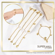 24K Gold Plated Bracelet Chain Rantai Gelang Tangan For Woman &amp; Perempuan Bangle Emas Korea &amp; Bangkok Cop 916