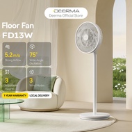 Deerma FD13W Floor Fan 20 Blades 5.2m/s Strong Airflow 75° Oscillation 3 Adjustable Heights Table an