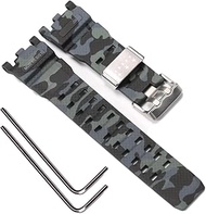 Resin Replacement Bracelet Watchband Compatible with Casio G-shock GWG-2000 Mudmaster Men's Sport Waterproof Watch Strap Camouflage Bracelet