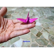 80pcs 3-Inch Maroon Color Origami Cranes Hand-folded From 3" x 3" Square Paper. (CY paper series). #