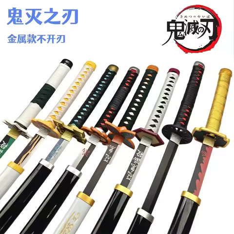 104/80cm Demon Slayer Sword Giyuu Tanjirou Weapons Inosuke Cosplay Tengen Muichirou Sowrd Sanemi Kni