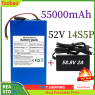 52V 14S5P 55000mAh 18650 1500W Lithium Battery Panasonic For Limited