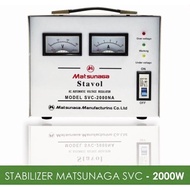 STABILIZER STAVOL MATSUNAGA SVC-2000VA 2000W 2000watt 2000 watt AC AUTOMATIC VOLTAGE REGULATOR