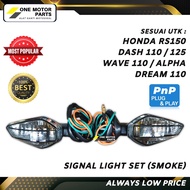 Set Lampu Signal Belakang & Depan Honda RS150 / Dash 110 / Dash 125 / Wave Alpha / Dream 110 -  Smok