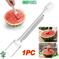 IESPOIRHA Watermelon Cutter, 2 in 1 Stainless Steel Fruit Slicer, Professional Silver Double Head Us