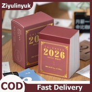 ziyulinyuk 2026 Calendar Daily Planner 365 Days Tear-Off Calendar For Office School Home Desk Organi