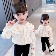 Kemeja Baju luar Bayi budak girl fashion ins lengan panjang Anak Perempuan kemeja Smart Dinner Casua