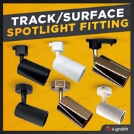 <TRACK/SURFACE> SPOTLIGHT FITTING GU10 BULB HOLDER REPLACEABLE BULB CEILING SPOTLIGHT FITTING GU10 L