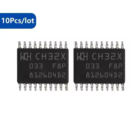 10Pcs/lot WCH CH32X033 32X033 CH32X033F8P6 Industrial Grade 32-bit USB+USB PD MCU