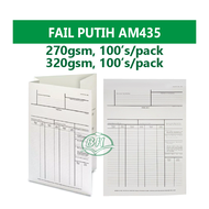 FAIL PUTIH AM435 20pcs/100pcs (270gsm/320gsm)