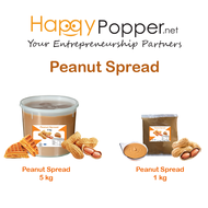 Happypopper Peanut Spread 1kg 5kg 1 kg 5 kg Butter Jam Sapun Kacang Tanah Jem Sauce Cream For Waffle