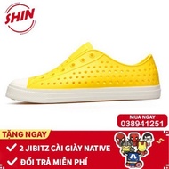 Native shoes native shoes with lemon yellow pattern SHINANTIVEVANG get 2 extra jibitz