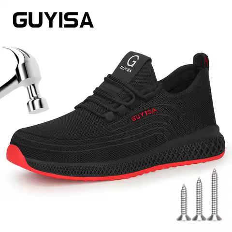 GUYISA Safety Shoes Steel Large Size 35-50 Toe For Work Anti Smashing Anti Puncture Breathable Wearp