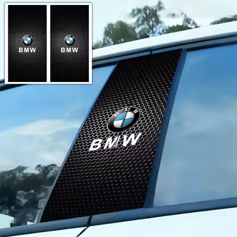 2Pcs Car Stickers B-Pillar Center Column Decoration Cover Decal Auto Accessorie For BMW M E46 E90 E6
