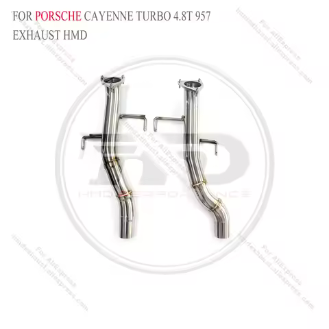 Resonant tube for Porsche Cayenne Turbo 4.8T 957 with heat shield HMD Exhaust System Performance Qua