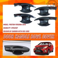 PROTON PERSONA 2016-2024 4 PCS DOOR BOWL COVER CARBON ACCESSORIES GLOSSY EFFECT