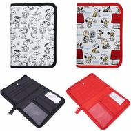 🇯🇵日本直送 Peanuts Snoopy Pouch Wallet Multifunction Travel Bag Passport Holder Document Storage Pocket 