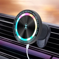 Compatible with IOS Three-in-One Magnetic Car Wireless Charger 15W Fast Charge Car Mount Wireless Ch