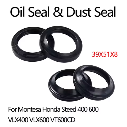 39X51X8 39 51 8 Oil Seal & Dust Cover Front Fork For Montesa Honda Steed 400 600 Steed VLX400 VLX600