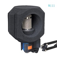 Will Foam Microphone Cover Vocal Isolation Cabin Microphone Windscreen Soft Foam