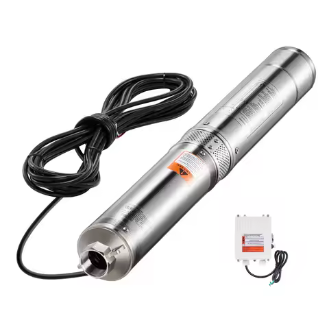 SucceBuy Deep Well Submersible Pump 1HP / 1.5HP / 2HP Output Power 230V/115V 31.7 GPM Flow for Indus