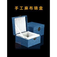 Ink Pad Cylinder Brocade Box Porcelain Cylinder Box/Seal Box/Antique Box/Handle Box/Handmade Brocade