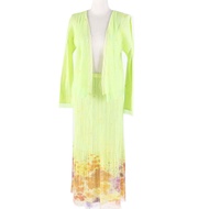 Unused item ◎ PLEATS PLEASE by Issey Miyake PP51-JO544 PP51-JG545 Flower Print Set-up Light Green Si