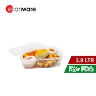Elianware Transparent Rectangular BPA Free Airtight Food Container (3.8L)