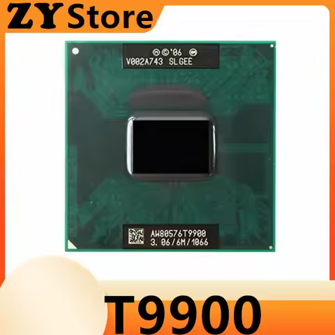 Core 2 Duo T9900 SLGEE CPU 3.0 GHz Dual Core Dual Thread 6M 35W Socket P
