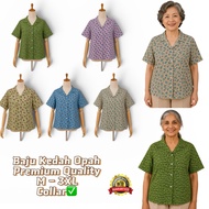 Baju Kedah Opah/Baju Bunga Nenek/Baju Ibu/Aunty Blouse/Grandma Blouse/Women Flower Blouse Traditiona