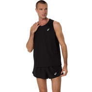 ASICS :  ASICS SILVER SINGLET MEN RUNNING ผู้ชาย เสื้อกล้าม ของแท้  PERFORMANCE BLACK