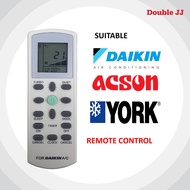 Daikin/DGS01/York / Acson  Air Cond / Air Conditioner Remote Control  Replacement