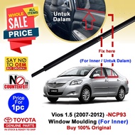 (Original -Inner Dalam) Vios (2007-13) Window Moulding Rubber Trim Protector Weatherstrip For Door N
