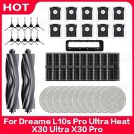 Dreame X30 Ultra X30 Pro L10s Pro Ultra Heat Main Brush, Side Brush, Filter Mesh, Rag