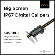ASIMETO IP67 DIGITAL CALIPER BIG SCREEN TWO BUTTONS 0-150MM/0-6" 0.01MM/.0005" 0-200MM/0-8" 0.01MM/.
