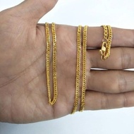 24k gold plated fine chain necklace