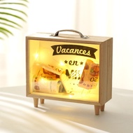 Vintage wooden coin holder/saving box