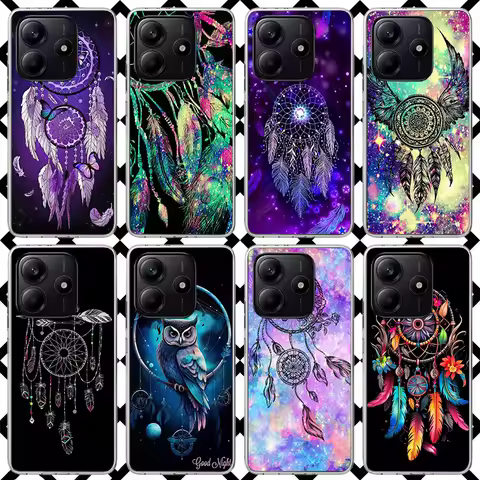 Retro Feather Dreamcatcher Phone Case for Xiaomi Redmi Note 15 14 14S 13 12 12S 11 Pro Plus 11E 11T 