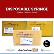 Onemed DISPOSABLE SYRINGE/SYRINGE 100pcs/BOX SBY1