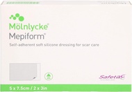 Molnlycke Mepiform Self-adherent soft silicone dressing for scar care 5 x 7.5cm 5 PCS