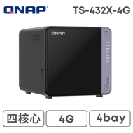 QNAP 威聯通 TS-432X-4G 4Bay NAS 網路儲存伺服器/AnnapurnaLabs 四核心/4GB