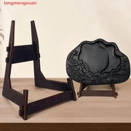 LANGMENGXUAN Art Display Stand, 4.5/6/8inch Wooden Picture Frame Stand, Display Dish Storage Support
