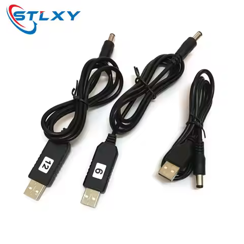 USB power boost line DC 5V to DC 5V / 9V / 12V Step UP Module USB Converter Adapter Cable 2.1x5.5mm 