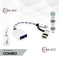 OTG Cable 2 in 1 Micro USB Type C OTG Combo to USB 3.0 Adapter