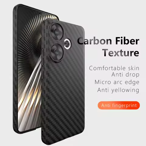 Carbon Fiber Case For Xiaomi Poco F6 Ultra Thin Hard PC Shell Anti Fingerprint Back Protection Funda