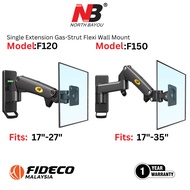 NB North Bayou F120/F150 Single Extension Gas-Strut Flexi TV LCD LED Wall Mount