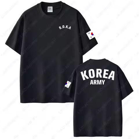 Korea Army Classic Tech Men Women Tshirt ROKA Military Physical Training Tops Fashion Summer Streetw