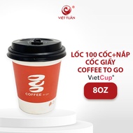 Lot of 100 Hot coffee Mugs, 8oz Hot coffee Mugs (in coffee togo)