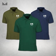 Marshmello baju kolar logo lelaki perempuan short sleeve premium kualiti baju polo